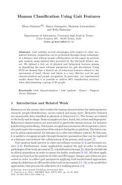 Human Classification Using Gait Features