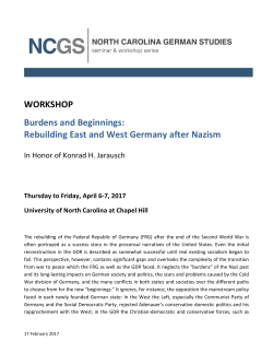 Rebuilding East and West Germany after Nazism