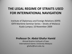 the legal regime of straits used for international navigation