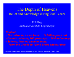 The Depth of Heavens - Niels Bohr Institutet