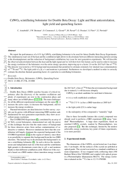 CdWO4 scintillating bolometer for Double Beta Decay: Light and