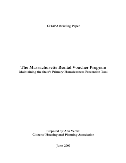 The Massachusetts Rental Voucher Program