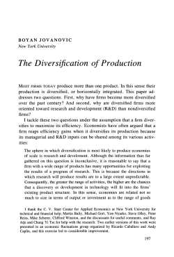 The Diversification of Production