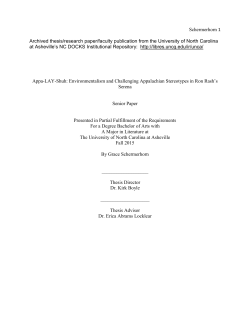 Appa-LAY-Shuh: Environmentalism and Challenging