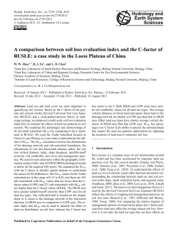 A comparison between soil loss evaluation index and the C