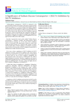 A Significance of Sodium-Glucose Cotransporter 1 (SGLT1