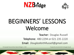 beginners` lessons - Auckland Bridge Club Inc