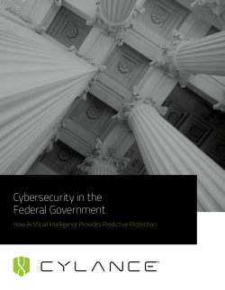 Cybersecurity in the Federal Government