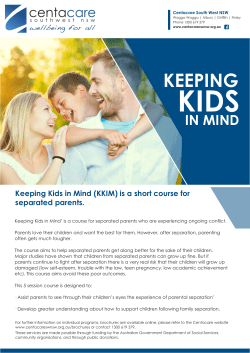 Keeping Kids in Mind - Centacare South West NSW