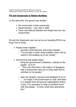 Speech by Mr Lim Swee Say, Deputy Chairman of the People`s