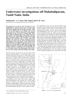 Underwater investigations off Mahabalipuram, Tamil