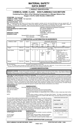 material safety data sheet