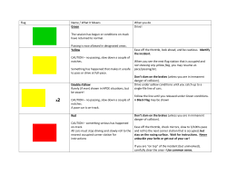 Flag Name / What It Means What you do Green The session has