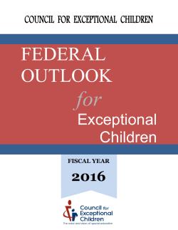 federal outlook - Council for Exceptional Children