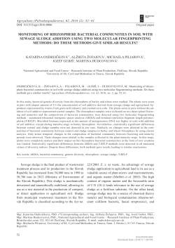 MONITORING OF RHIZOSPHERE BACTERIAL COMMUNITIES IN