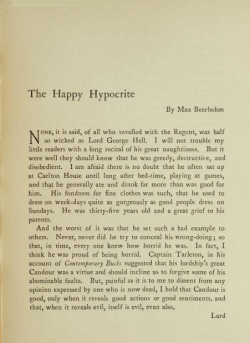 The Happy Hypocrite