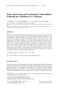Police interviewing and psychological vulnerabilities: predicting the