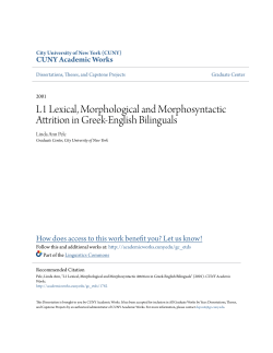 L1 Lexical, Morphological and Morphosyntactic Attrition in Greek
