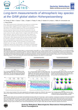 Long-term measurements of atmospheric key species at the