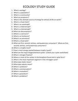 ecology study guide
