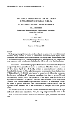 MULTIPOLE EXPANSION OF THE RETARDED INTERATOMIC