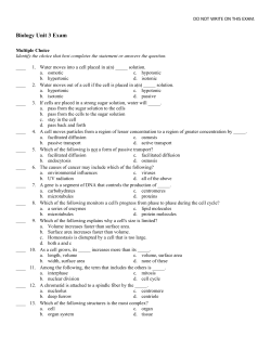 Biology Unit 3 Exam