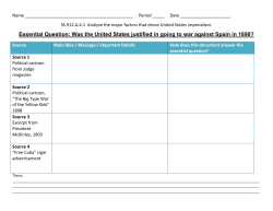 Essential Question: Was the United States justified in going to war