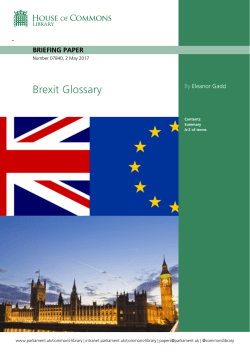 Brexit Glossary