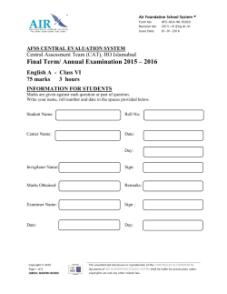 Question Paper - Air Foundation School System