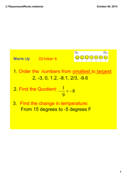 1. Order the numbers from smallest to largest: 2. Find the Quotient: 3