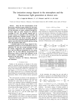 The ionization energy deposit in the atmosphere and