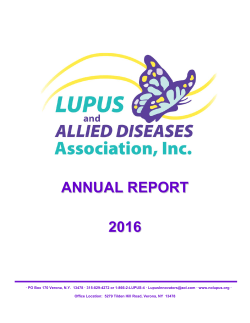 LADA 2015-2016 Annual Report - Lupus and Allied Diseases