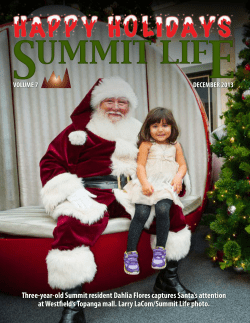 Three-year-old Summit resident Dahlia Flores captures Santa`s