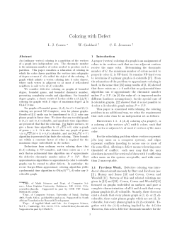 Coloring with Defect - Tufts Computer Science