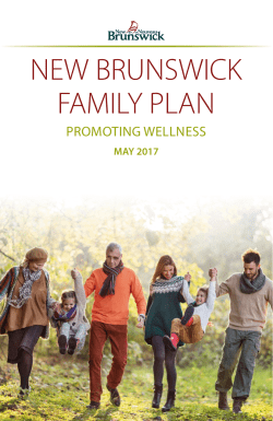 Promoting wellness. - Government of New Brunswick