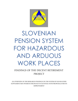 slovenian pension system for hazardous and arduous work places