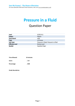 Pressure in a Fluid