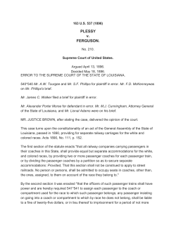 Plessy v Fergusson - American Civil Rights Institute