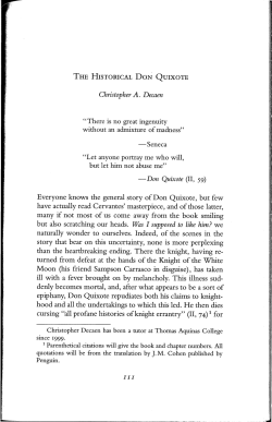 The Historical Don Quixote