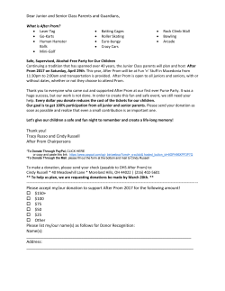 After Prom Donation Letter 2017