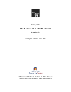 Finding aid for the Ben R. Donaldson papers, 1941-1955
