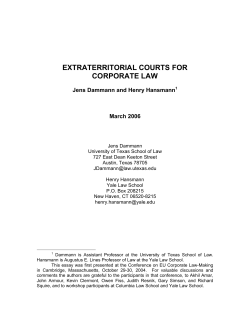 extraterritorial courts for corporate law