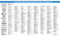 2014 Maine Cash Access Surcharge
