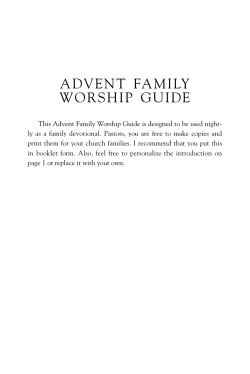 Advent Family Worship Guide