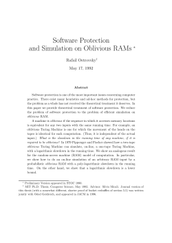 Software Protection and Simulation on Oblivious