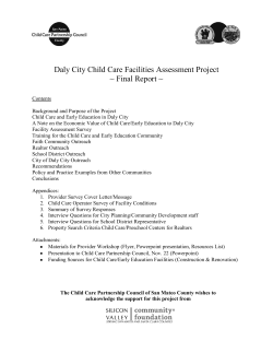 Daly City Child Care Facilities Project