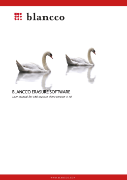Blancco Erasure Software Manual - E