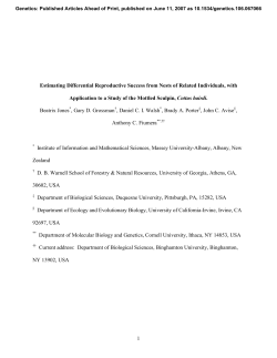 1 Estimating Differential Reproductive Success from