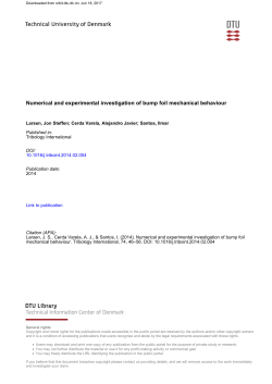 Numerical and experimental investigation of bump foil mechanical