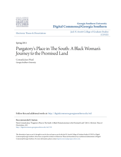 Purgatory`s Place in The South: A Black Woman`s Journey to the
